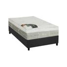Cama Box Solteiro: Colchão Molas Pocket Ensacadas Castor Eurotop Summer Winter + Base CRC Suede Gray (88x188)