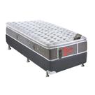 Cama Box Solteiro: Colchão Molas Pocket Ensacadas Castor Light Stress Oxygen New + Base CRC Suede Gray(88x188)