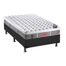 Cama Box Solteiro: Colchão Molas Pocket Ensacadas Castor Light Stress Oxygen New Plush + Base CRC Suede Gray (88x188)