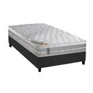 Cama Box Solteiro: Colchão Molas Pocket Ensacadas Castor Premium Gel + Base CRC Suede Gray(88x188)