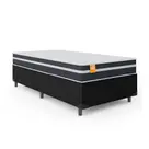 Cama Box Solteiro Colchão Molas Qatar 88x188x60cm Branco / Preto - Suporta até 200Kg por Pessoa Cama Box Solteiro Colchão Molas Qatar 88x188x60cm Branco / Preto - Suporta até 200Kg por Pessoa