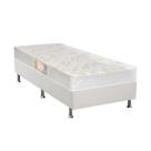 Cama Box Solteiro: Colchão Ortopédico Castor Sleep Firme + Base CRC Courano White(88x188)