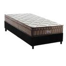 Cama Box Solteiro: Colchão Ortopédico D Angelis Anjos D28 / AG65 Anjos Star + Base CRC Suede Black (88x188)