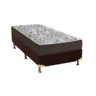 Cama Box Solteiro: Colchão Ortopédico Ortobom D45/EP Fort Tech ISO 150 + Base CRC Suede Brown(88x188)