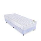 Cama box solteiro colchão royal saúde d45 orthocrin pillow top branco + box branco resistente 88x188x61 alto suporte tecido antiácaro