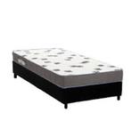 Cama box solteiro + colchao solteiro d-23 100% espuma
