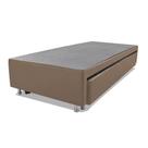 Cama Box Solteiro com Auxiliar Mola Bonnel Sintético Bege 50x88x188