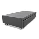 Cama Box Solteiro com Auxiliar Mola Bonnel Sintético Cinza 50x78x188