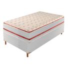 Cama Box Solteiro com Colchão de Molas Ensacadas 32x88x188cm e Base Mônaco Cama Box Solteiro com Colchão de Molas Ensacadas 32x88x188cm e Base Mônaco