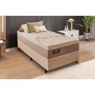 Cama Box Solteiro com Colchão Molas (88x188x72) Império Gazin CR35390 Areia/Bege Cama Box Solteiro com Colchão Molas (88x188x72) Império Gazin CR35390 Areia/Bege