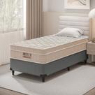 CAMA BOX SOLTEIRO COM COLCHÃO MOLAS ENSACADAS ORTOBOM AIRTECH SPRINGPOCKET 78x188x65CM BEGE e BOX CAMURÇA CINZA CAMA BOX SOLTEIRO COM COLCHÃO MOLAS ENSACADAS ORTOBOM AIRTECH SPRINGPOCKET 78x188x65CM BEGE e BOX CAMURÇA CINZA