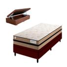 Cama Box Solteiro com Marrom Preto e Colchão Smart Milano Plumatex Cama Box Solteiro com Marrom Preto e Colchão Smart Milano Plumatex