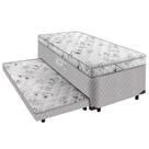 Cama Box Solteiro Conjugada Mola Com Auxiliar Suede