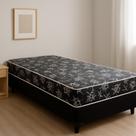 Cama Box Solteiro Conjugada Unyco D28 Ortopédico Preta