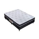 Cama Box Solteiro Conjugado 51x88x188cm D28 Espuma Semi Ortopédico Branco/Preto