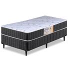 Cama Box Solteiro Conjugado Granada Umaflex Preto / Branco Flor Cama Box Solteiro Conjugado Granada Umaflex Preto / Branco Flor