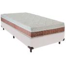 Cama Box Solteiro e Colchão Benefit Molas Ensacadas Colchobel Branco