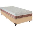 Cama Box Solteiro e Colchão Benefit Molas Ensacadas Colchobel Ocre
