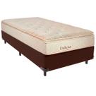 Cama Box Solteiro e Colchão Deluxe Molas Ensacadas Colchobel Marrom