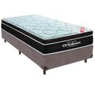 Cama Box Solteiro e Colchão Elegant Molas Ensacadas Ortobom Cinza