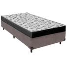 Cama Box Solteiro e Colchão ISO 100 D33 Ortobom Cinza