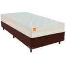 Cama Box Solteiro e Colchão Tucson Molas Ensacadas Inducol Marrom