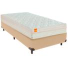 Cama Box Solteiro e Colchão Tucson Molas Ensacadas Inducol Ocre