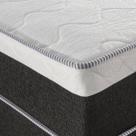 Cama Box Solteiro Gemini 0,88x188x68cm Molas Ensacadas Montreal Branco/Tecido Artemis Preto, Malha Apolo Cama Box Solteiro Gemini 0,88x188x68cm Molas Ensacadas Montreal Branco/Tecido Artemis Preto, Malha Apolo