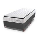 Cama Box Solteiro Hellen Colchão com Molas Ensacadas Yaris Pillow Top 88x188x61cm