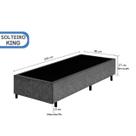 Cama Box Solteiro King 96x203 Blindada Tecido Suede Premium Medida Especial Mais Espaço e Conforto