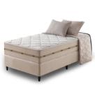 Cama Box Solteiro King Bege + Colchão Molas Superlastic Bahamas 96x203x63cm