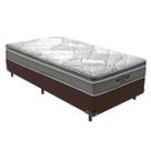 Cama Box Solteiro Marrom Colchão Ibiza Molas V-Tech Solteiro Cama Box Solteiro Marrom Colchão Ibiza Molas V-Tech Solteiro