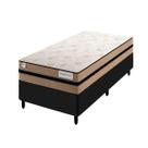 Cama Box Solteiro Preta Colchão Smart Milano Plumatex Flat Pillow Cama Box Solteiro Preta Colchão Smart Milano Plumatex Flat Pillow