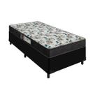 Cama Box Solteiro Preta e Colchão D33 Veneza Portobel Cama Box Solteiro Preta e Colchão D33 Veneza Portobel