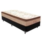 Cama Box Solteiro Preto e Colchão Victory Molas V-Tech