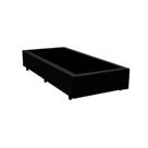 Cama Box Solteiro Preto Sintetico Premium 40x88x188 - FA Elegante