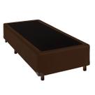Cama Box Solteiro Simples Marrom Nature 78x188