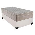 Cama Box Solteiro Sintético + Colchão De Molas Ensacadas - SerenePrime - 88cm Branco
