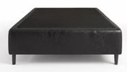 Cama Box Solteiro Sintetico Preto 78x188x35 - Santo Box