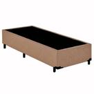 Cama Box Solteiro Suede Cama Bege 88x188x42cm