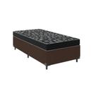 Cama Box Solteiro Suede + Colchão Solteiro Molas Ensacadas D33