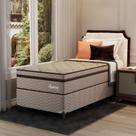 Cama Box Solteiro Supreme 0,88x188x60cm Molas Ensacadas Tecido poliéster Dourado, Jacquard Tipo Malha Dourado