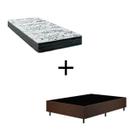 Cama Box Solteiro - Tecido Sintético Marrom com Colchão Extra Firme D28 - Suporta 80Kg Cama Box Solteiro - Tecido Sintético Marrom com Colchão Extra Firme D28 - Suporta 80Kg