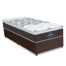 Cama Box Solteiro tecido sintético Preto + Colchão Mola Ensacada Gazin New York