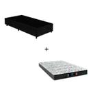 Cama Box Solteiro - Tecido Sintético Preto com Colchão Extra Firme D28 - Suporta 80Kg Cama Box Solteiro - Tecido Sintético Preto com Colchão Extra Firme D28 - Suporta 80Kg