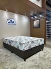 Cama Box Unibox Casal Esmeralda em Molas Ensacadas Ley Colchões