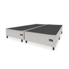 Cama Box Universal CASAL PADRÃO BIPARTIDO Evolution Tecido Jacquard Cinza - 138x188