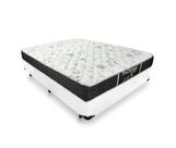 Cama Box Viúva 128 Tecido Sintético Branco com Colchão de Molas Sleep Black - Probel - 62x128x188cm Cama Box Viúva 128 Tecido Sintético Branco com Colchão de Molas Sleep Black - Probel - 62x128x188cm