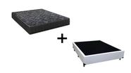 Cama Box Viúva 128 Tecido Sintético Branco com Colchão Lisboa Espuma D28 Preto Bello Box