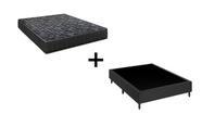 Cama Box Viúva 128 Tecido Sintético Preto com Colchão Lisboa Espuma D28 Preto - Bello Box Cama Box Viúva 128 Tecido Sintético Preto com Colchão Lisboa Espuma D28 Preto - Bello Box